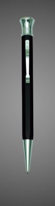 Механический карандаш Aurora Permanento Black CT, в подарочной коробке, Металлы: сталь, хром