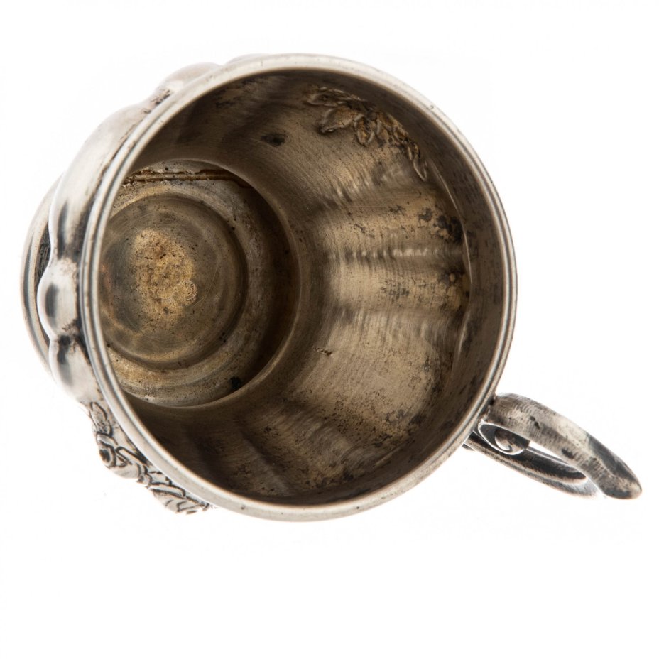 Кофейная чашка с рельефным декором, серебро 800 пр., Венгрия, 1937-1950 гг.