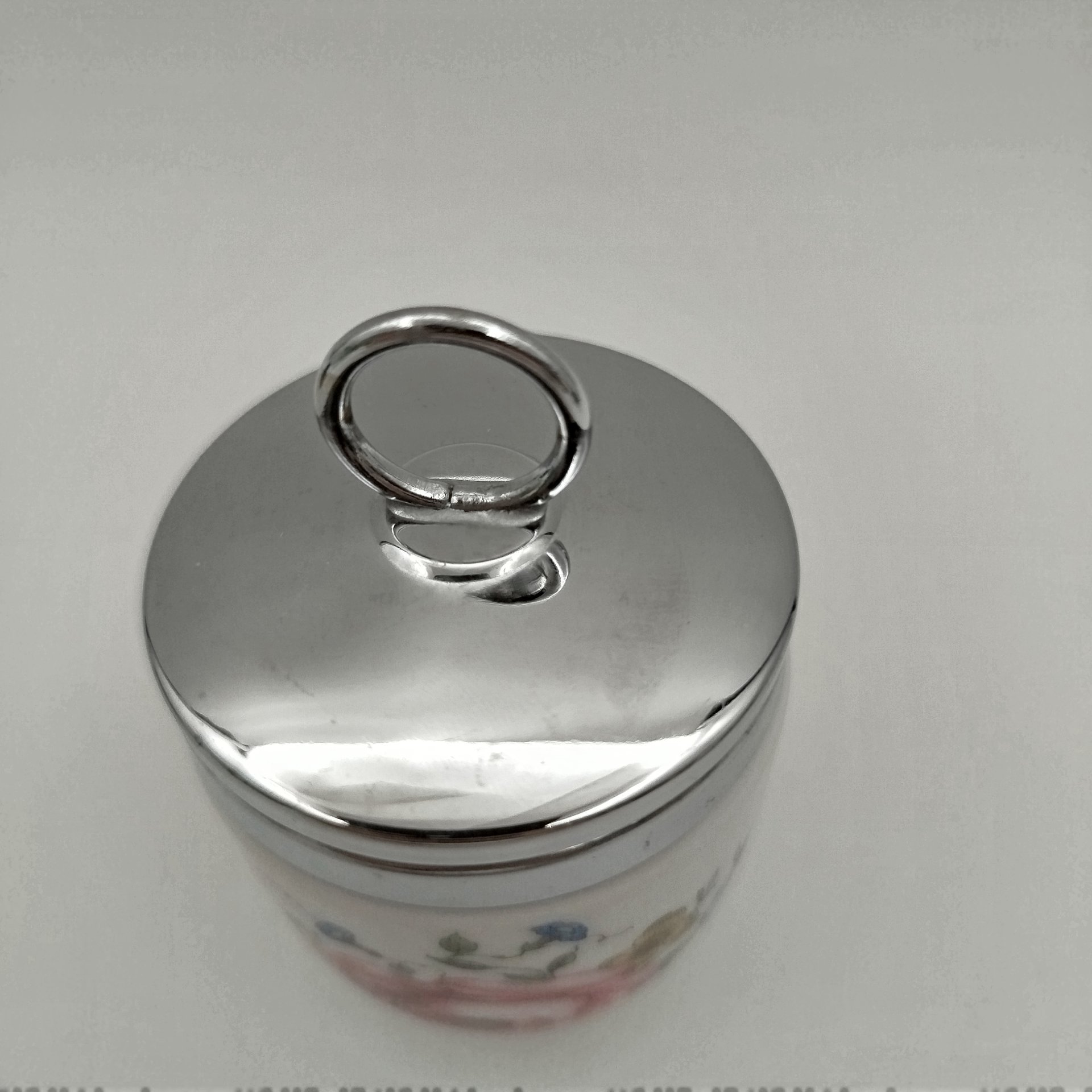 Кодлер с цветочным декором, фарфор, деколь, металл, Royal Worcester, Royal Worcester