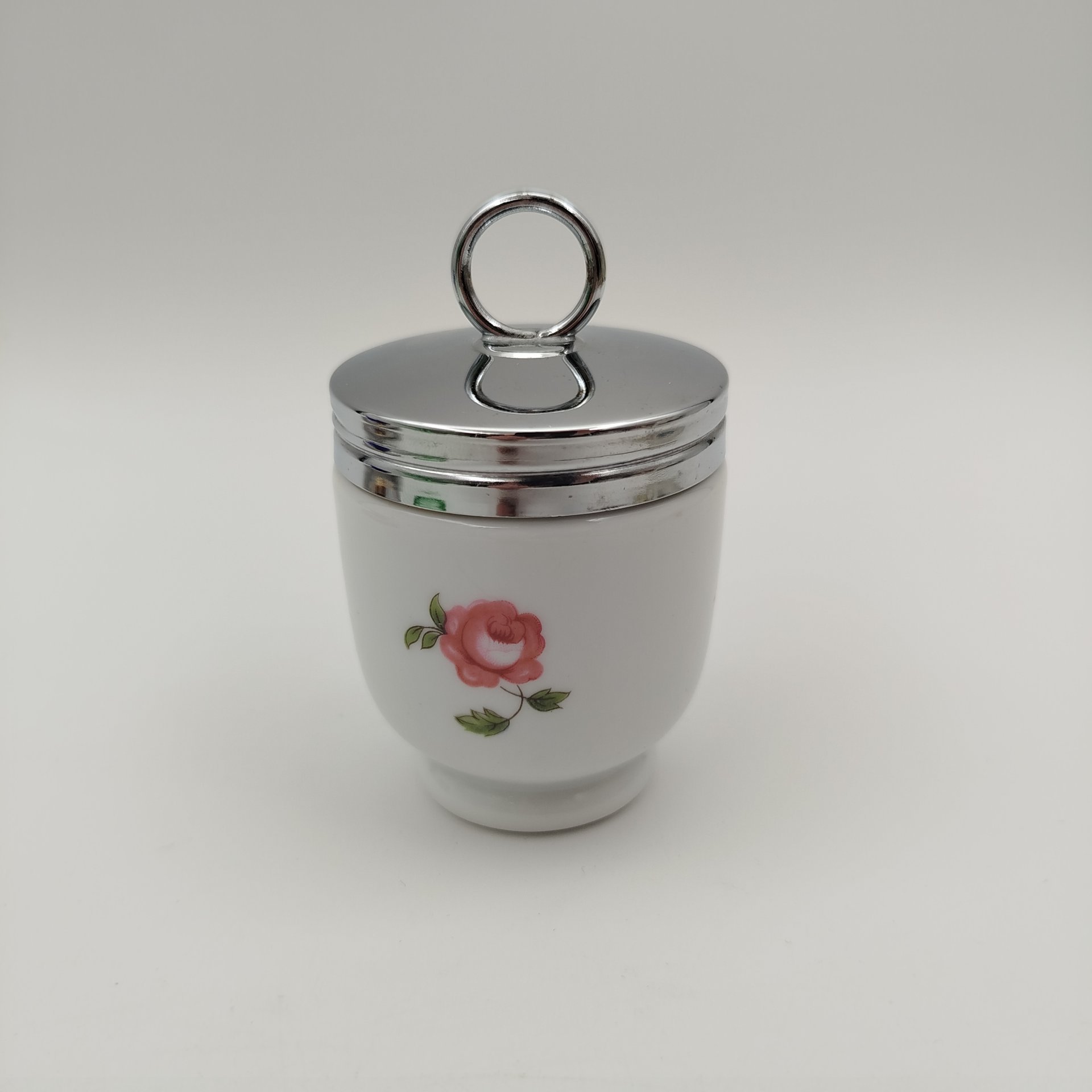 Кодлер с цветочным декором, фарфор, деколь, металл, Royal Worcester, Royal Worcester