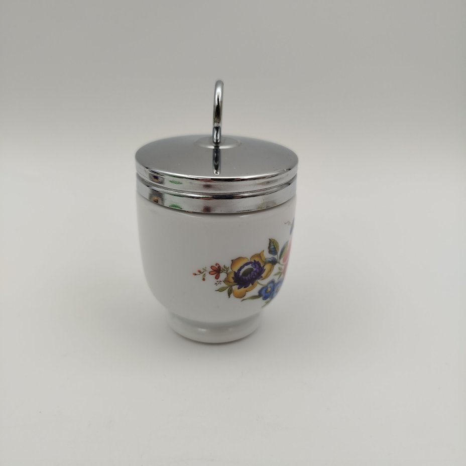 Кодлер с цветочным декором, фарфор, деколь, металл, Royal Worcester, Royal Worcester