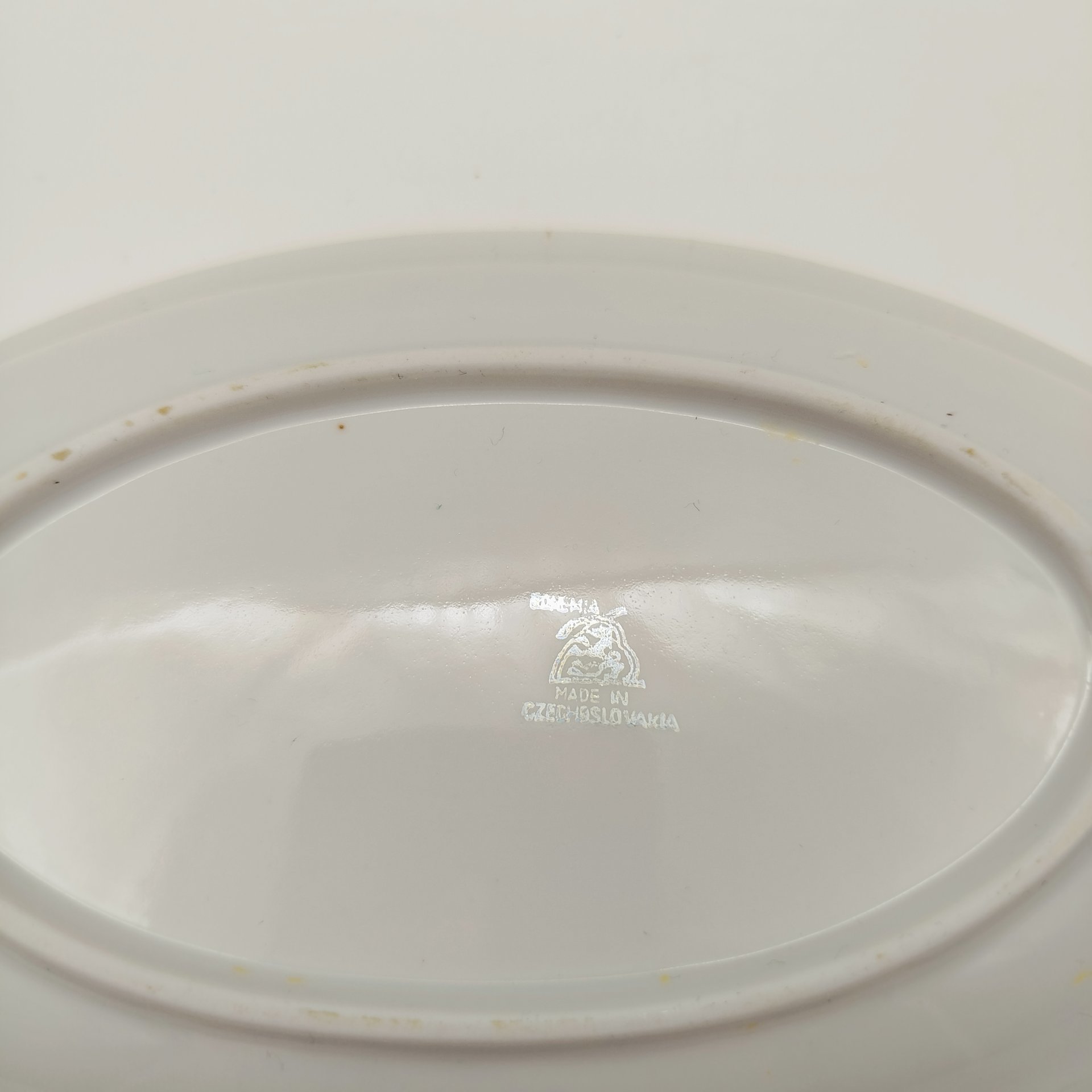 Блюдо овальное с цветочным декором, фарфор, деколь, золочение, Bohemia (Neurohlau), Чехословакия, 1970-1990 гг.