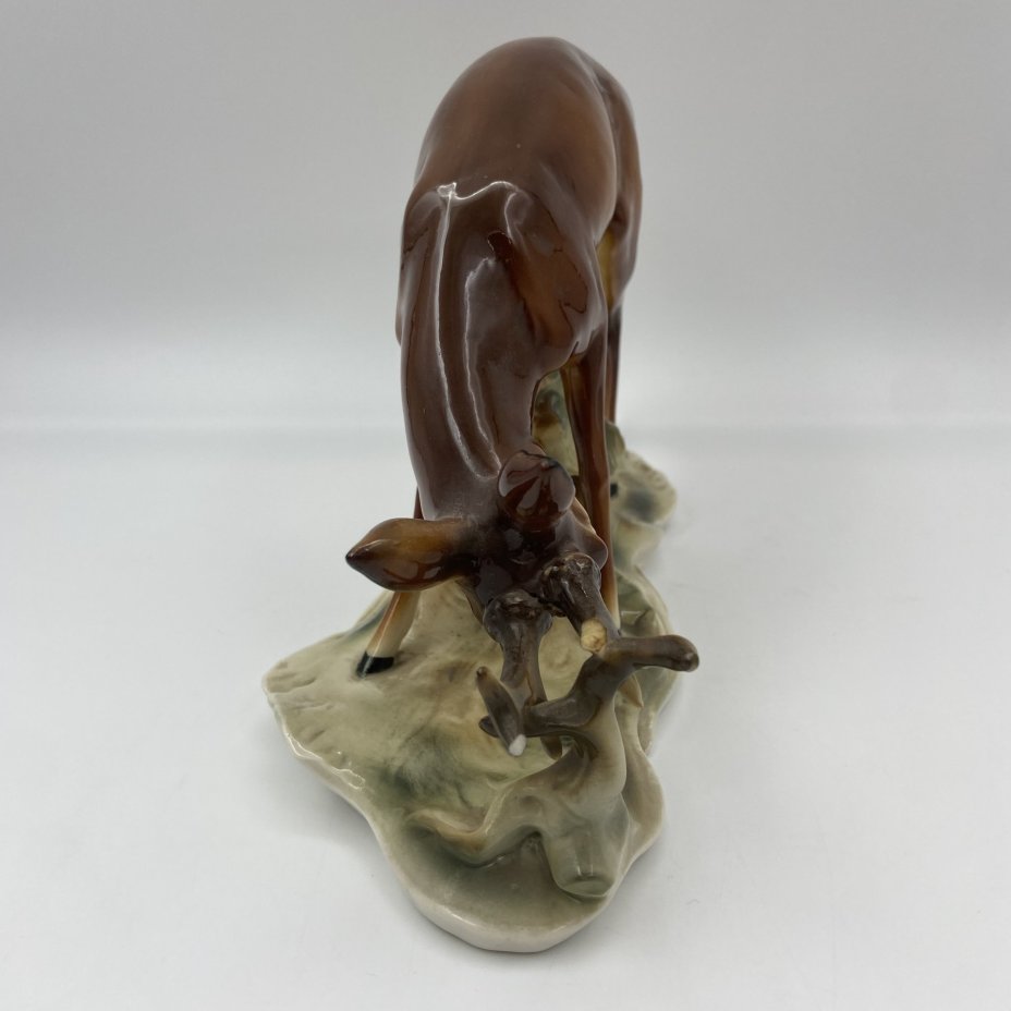 Статуэтка "Олень", фарфор, роспись, Fasold & Stauch Bock Wallendorf, Германия, 1960-1972 гг.