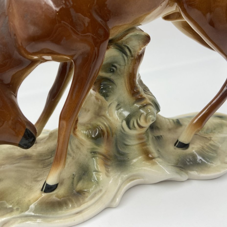 Статуэтка "Олень", фарфор, роспись, Fasold & Stauch Bock Wallendorf, Германия, 1960-1972 гг.