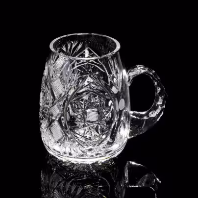 Ваза в виде пивной кружки, хрусталь, алмазная грань, СССР, 1970-1990 гг.