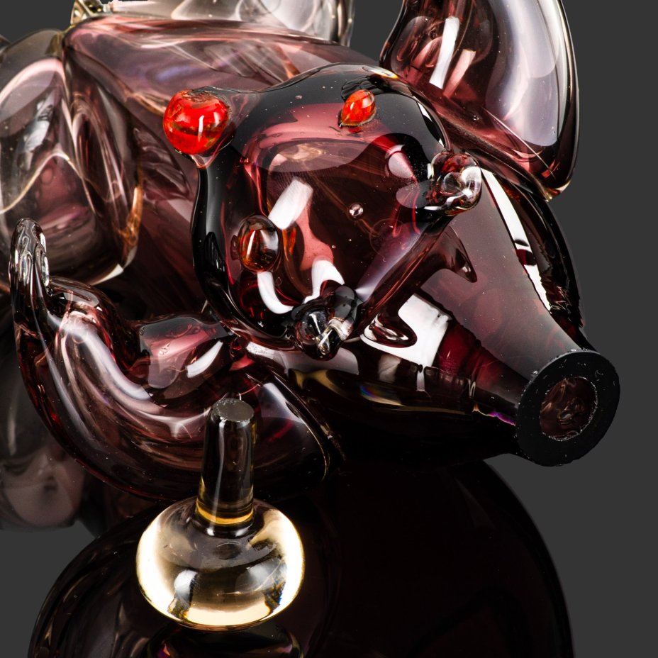 Штоф "Медведь", автор Мациевский Ярослав Григорович (?), стекло, гутная техника, Львовская керамико-скульптурная фабрика (ЛКСФ), СССР, 1970-1990 гг.