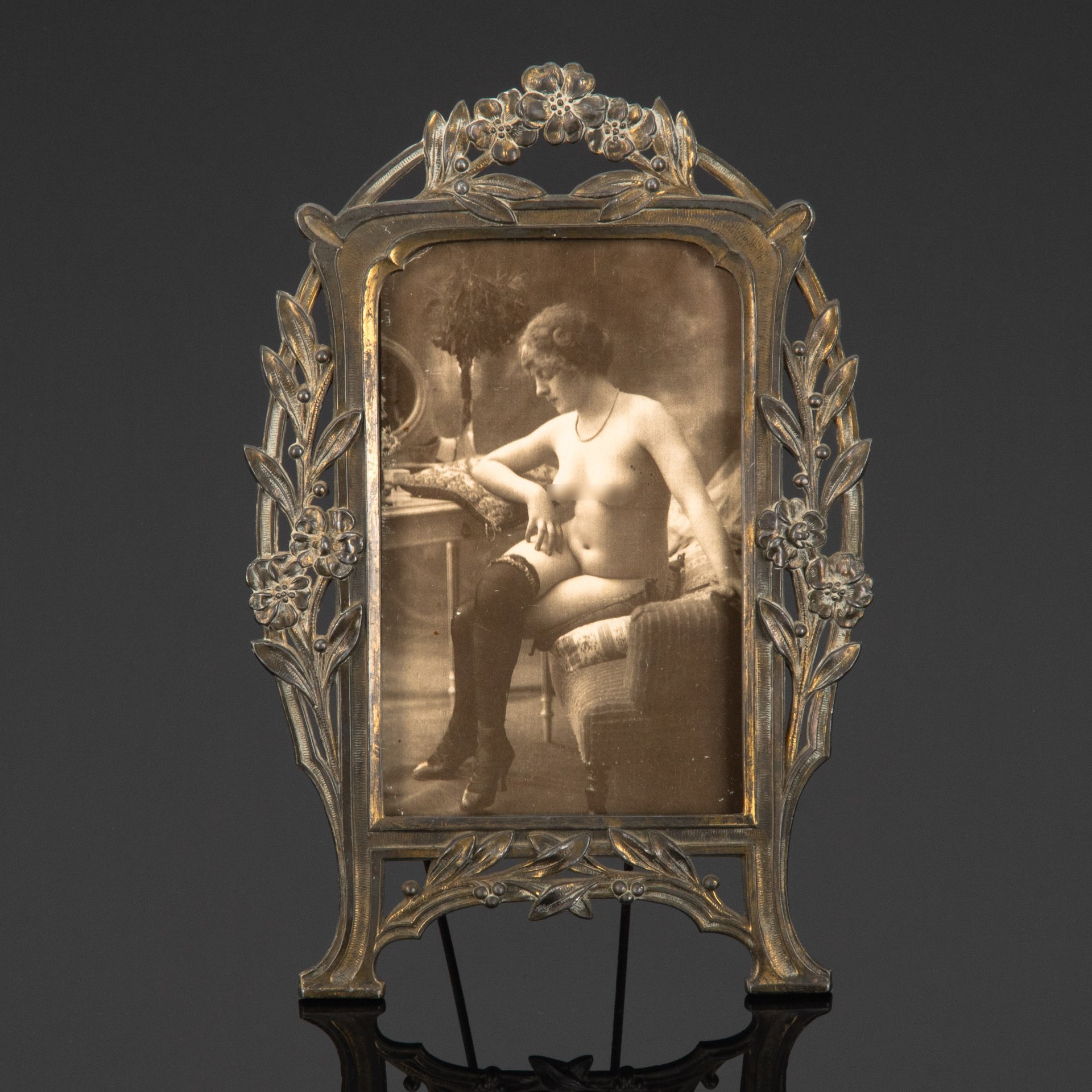 Рамка для фотографий, металл, серебрение, стекло, Франция, 1900-1920 гг.