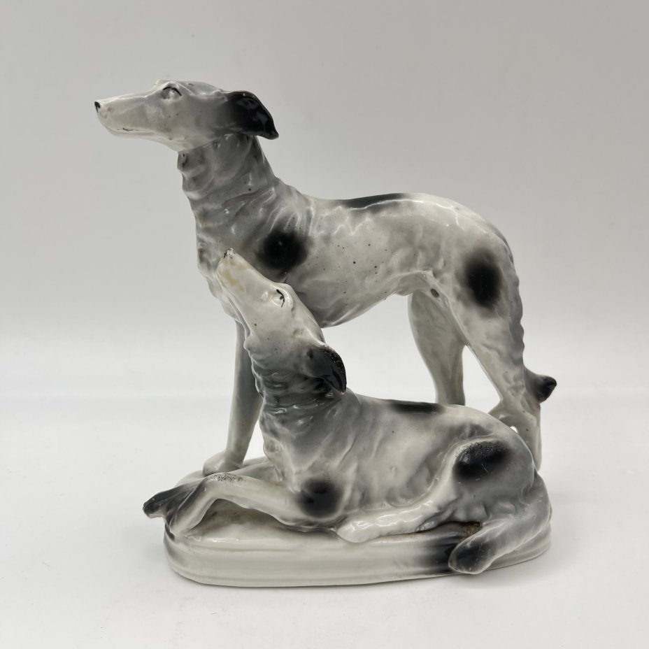 Статуэтка, "Гончие", фарфор, аэрография, Германия, 1940-1970 гг.