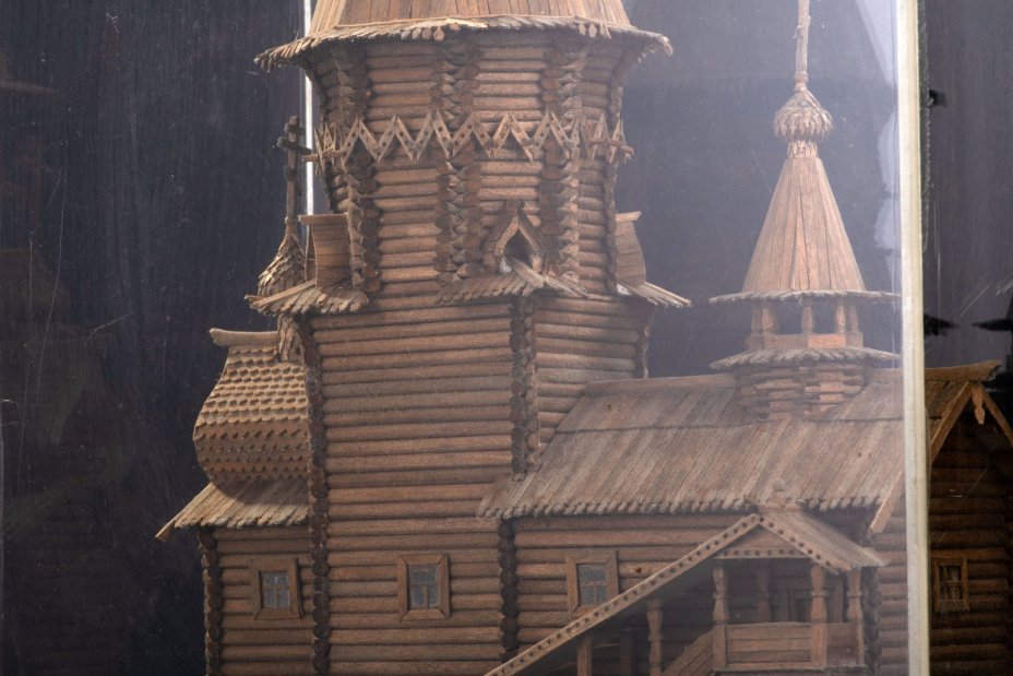 Макет храма Успения Пресвятой Богородицы XVIII века в Калерии (Кондопоге)