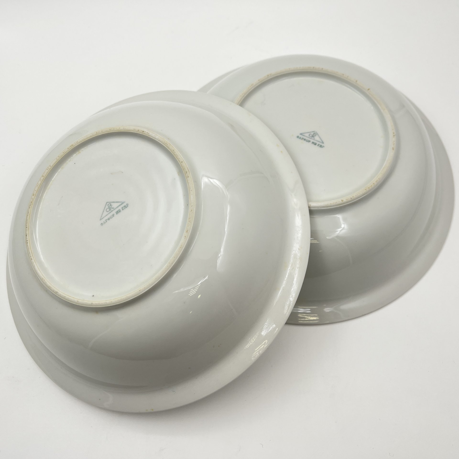 Набор из 2-х салатников, украшенных изображением полевых цветов, Porzellanwerke Könitz (OPK), фарфор, деколь, золочение, ГДР, 1954-1962 гг.