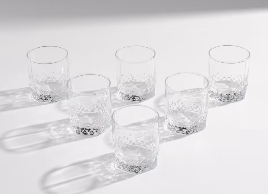 Набор из 6 стаканов PASABAHCE  "Вальс", стекло, Россия, 2000-2021   гг., Pasabahce
