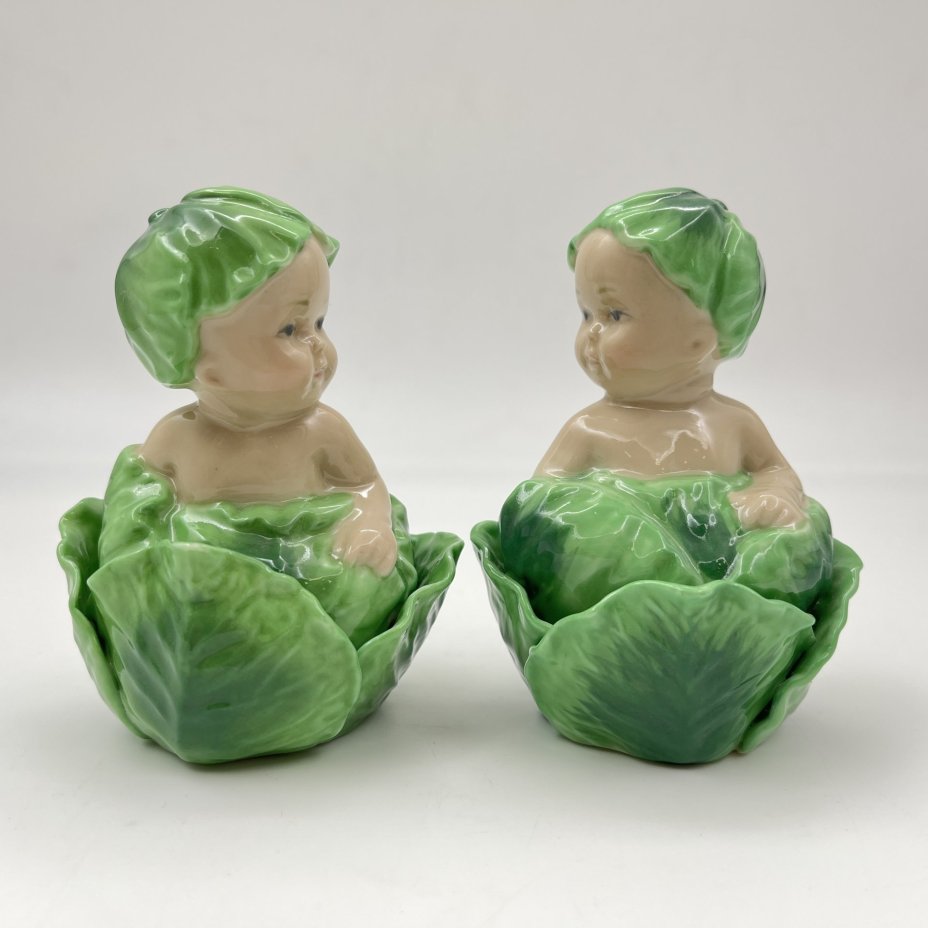 Набор для специй "Новорожденные" (перечница, солонка), фарфор, Pavone, Италия, 2025 г.