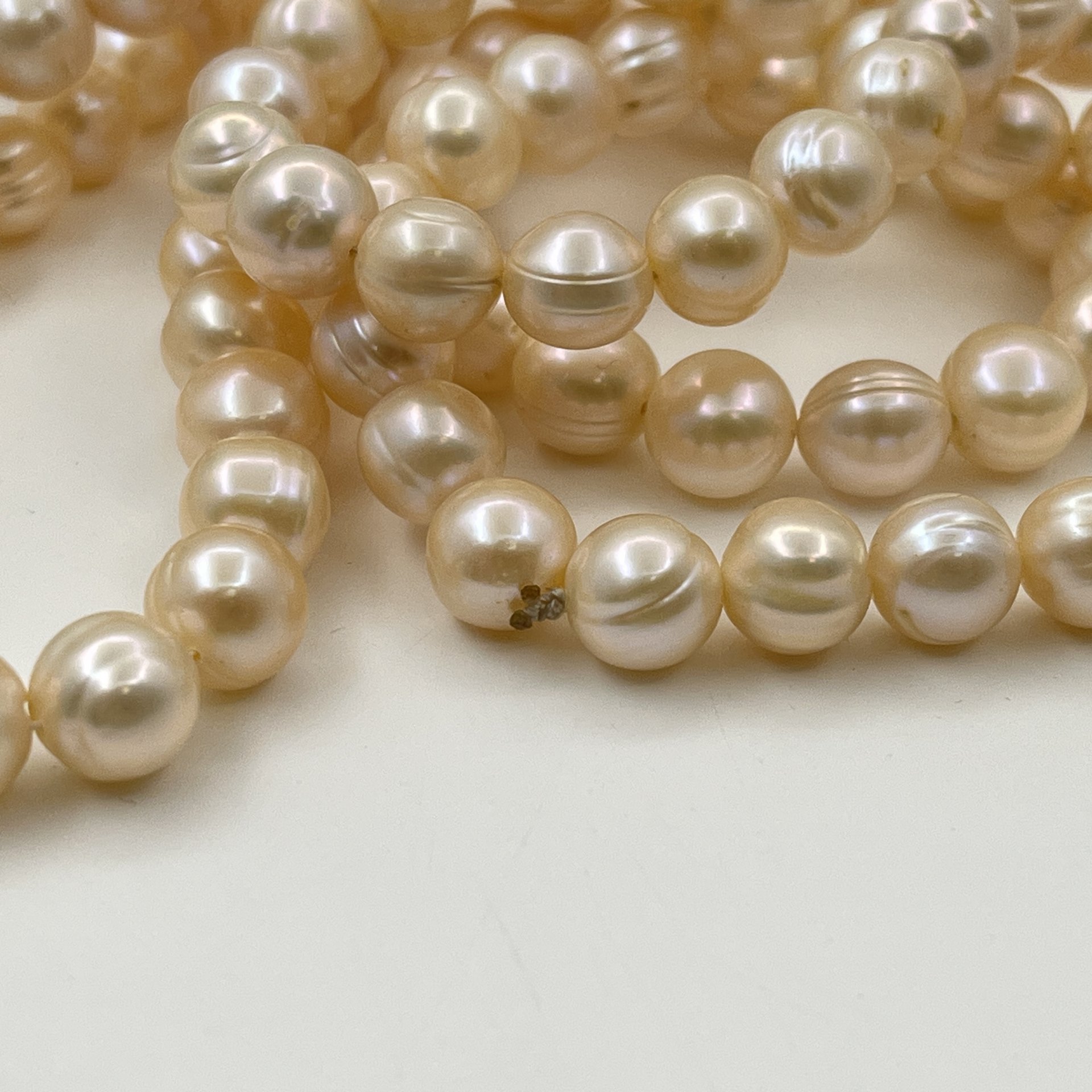 Бусы винтажные из крупных бусин круглой формы, жемчуг, Азия, 1990-2010 гг.