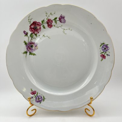 Блюдо с цветочным декором, "Gebrüder Benedikt", фарфор, деколь, золочение, Чехословакия, 1960-1990 гг.