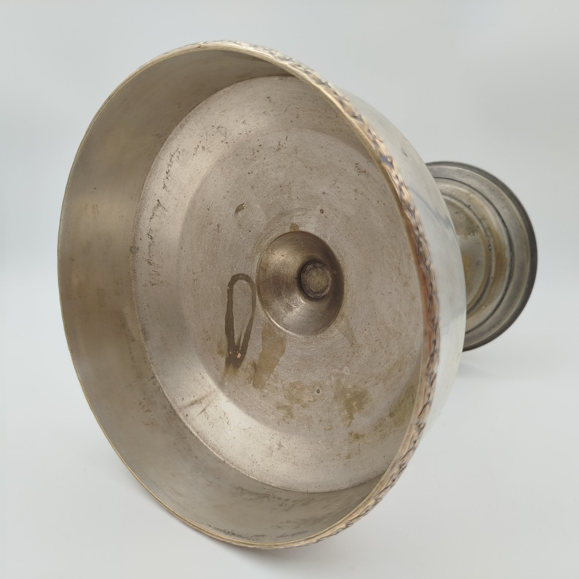 Фруктовница на высокой ножке, металл, серебрение, Европа, 1950-1980 гг.