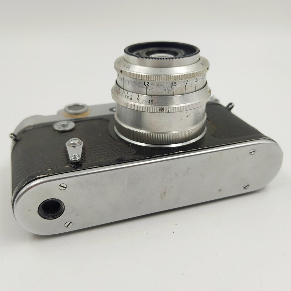 Фотоаппарат "Зоркий-6" с объективом "Индустар-50" в оригинальном кофре, металл, стекло, пластик, кожа, Красногорский механический завод (КМЗ), Красногорский механический завод (КМЗ)