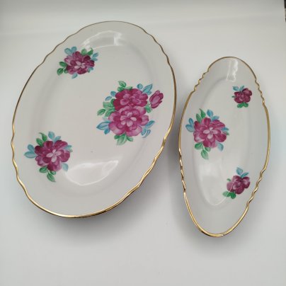 Супница с цветочным декором, фарфор, деколь, Дулевский фарфоровый завод (Дулёво), СССР, 1968-1991 гг.