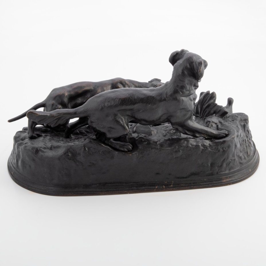 Скульптура "Охота на куропатку", (по модели 1848 г., автор П.Ж. Мен), мастер А.Тепляков, Каслинский завод архитектурно-художественного литья (Касли)
