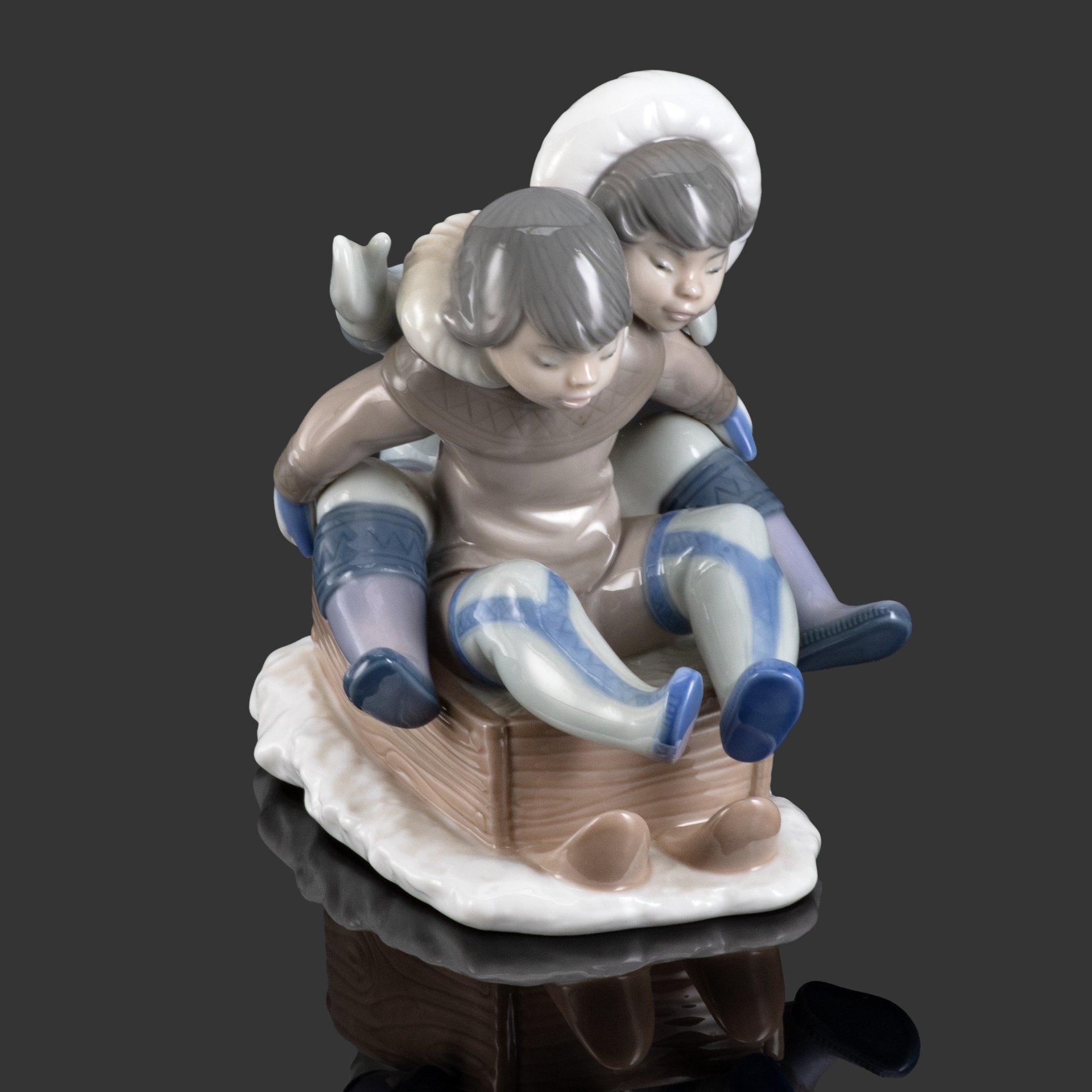 Статуэтка "Дети на санках", Lladro
