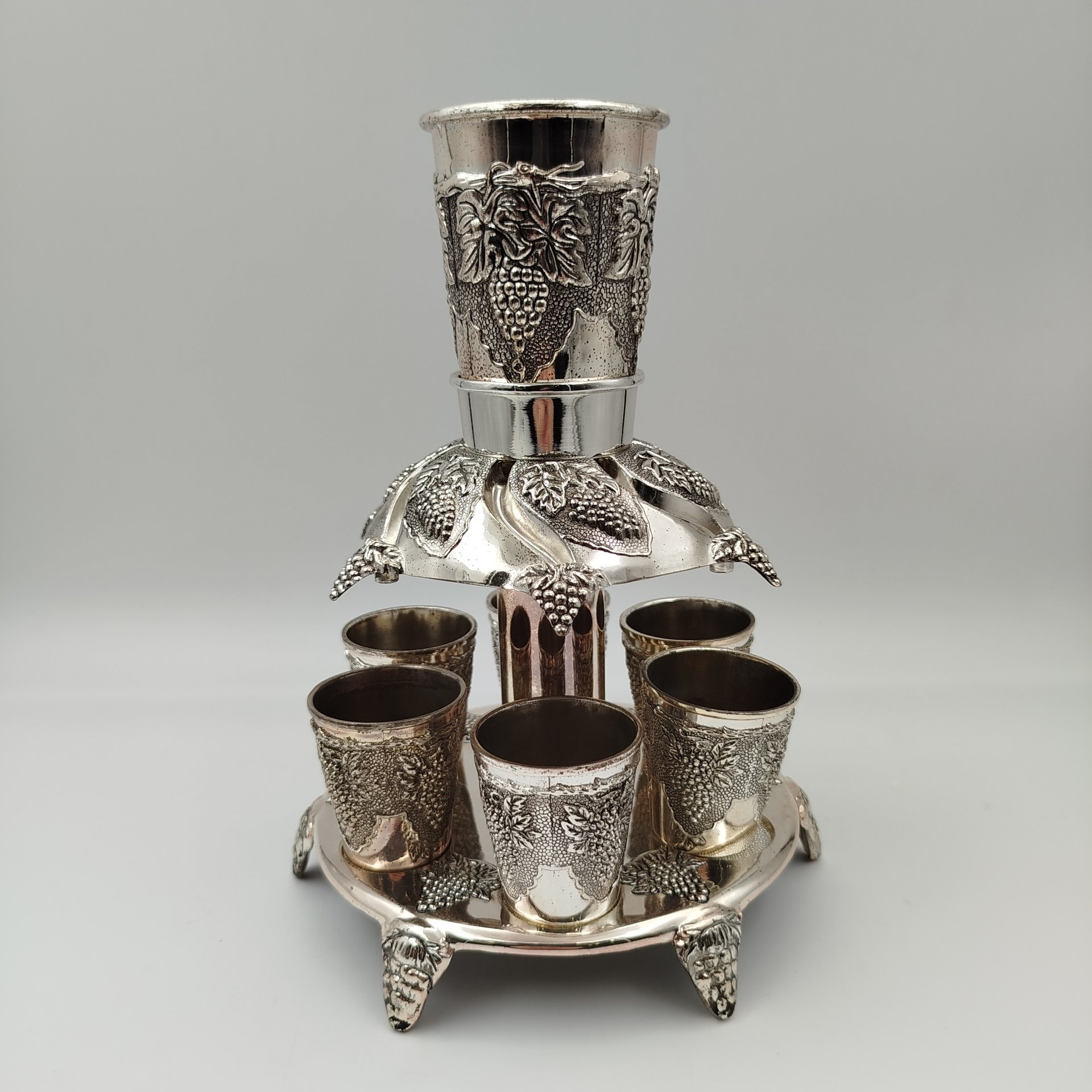 Набор для подачи креплёных вин, металл, серебрение, Россия, 1980-2010 гг.