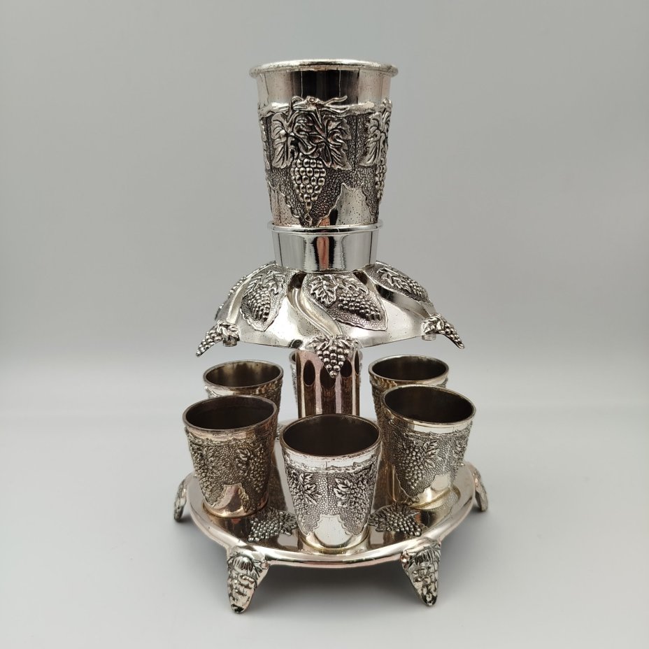 Набор для подачи креплёных вин, металл, серебрение, Россия, 1980-2010 гг.