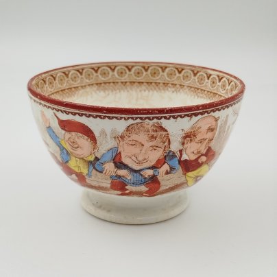 Салатник (пиала) с шуточным рисунком Societe Ceramique Maestricht, фаянс, деколь, Нидерланды, 1900-1940 гг.