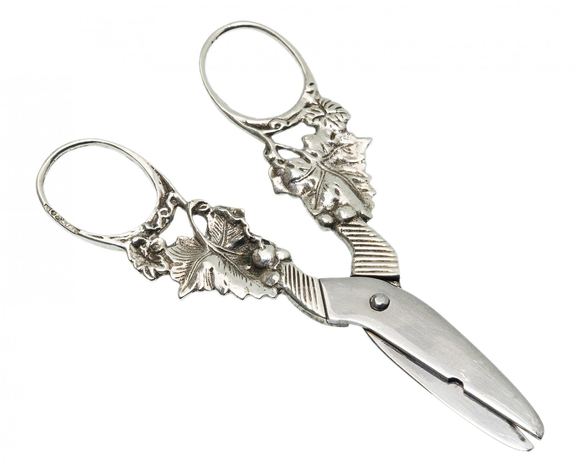 Малые старинные  ножницы для винограда, Швеция GEWE SILVERVARUFABRIKEN AB