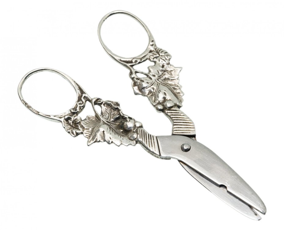 Малые старинные  ножницы для винограда, Швеция GEWE SILVERVARUFABRIKEN AB