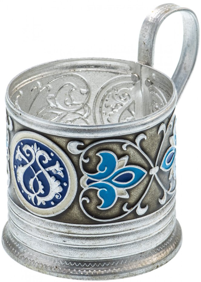 Подстаканник "Хоровод", алюминий, эмаль, СССР, 1960-1990 гг.