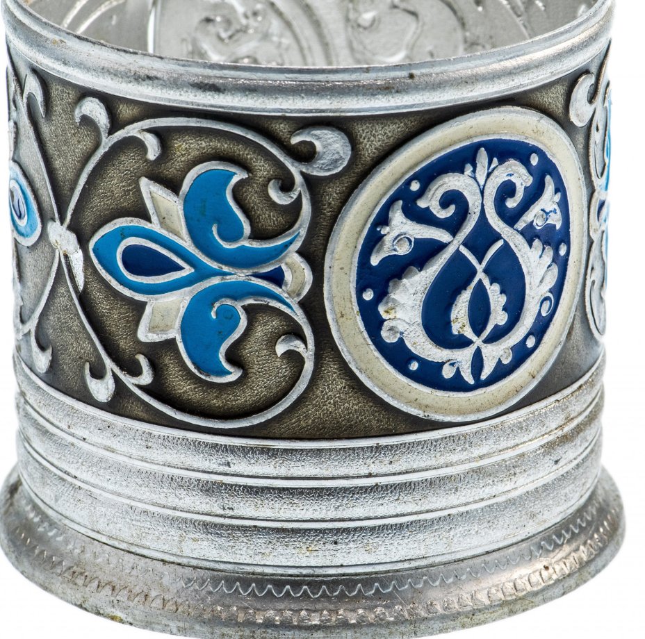 Подстаканник "Хоровод", алюминий, эмаль, СССР, 1960-1990 гг.