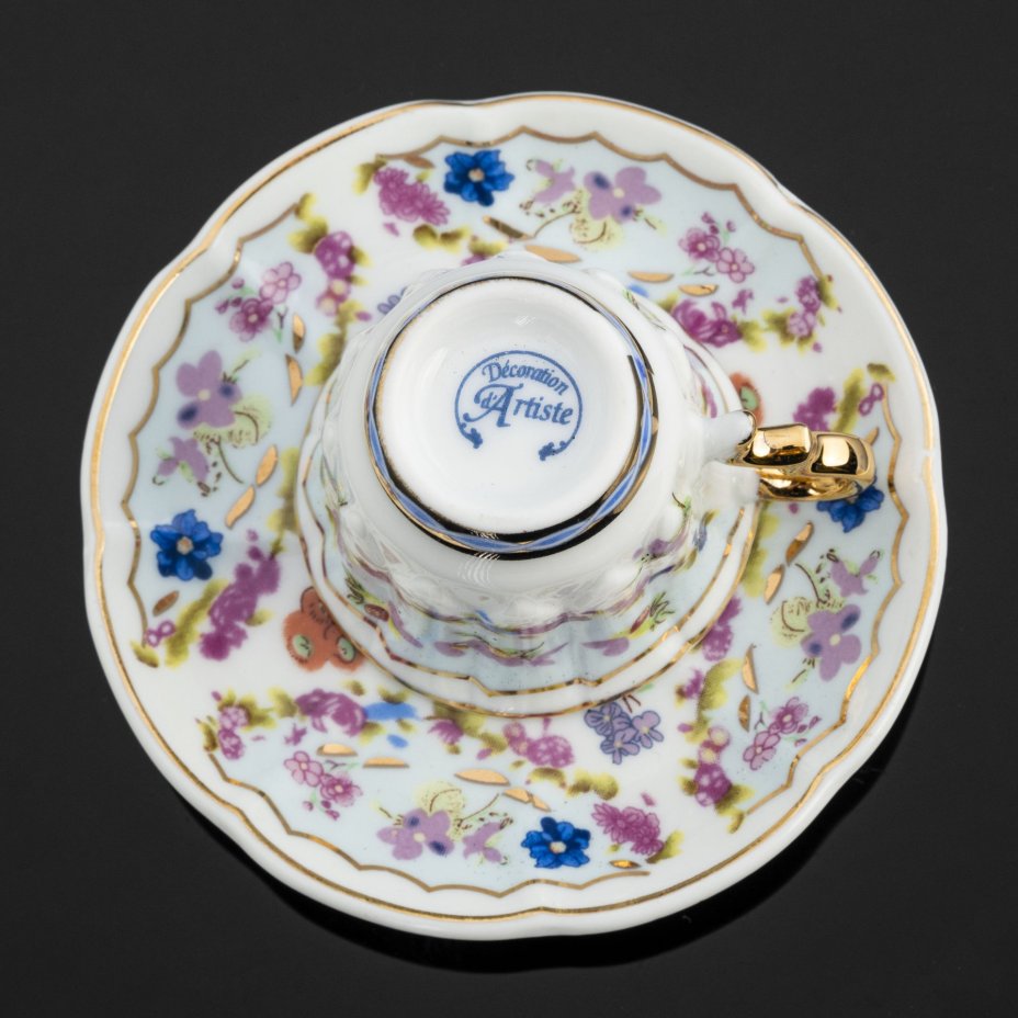 Миниатюра чайная пара, мануфактура "Decoration d'Artiste", Decoration d'Artiste