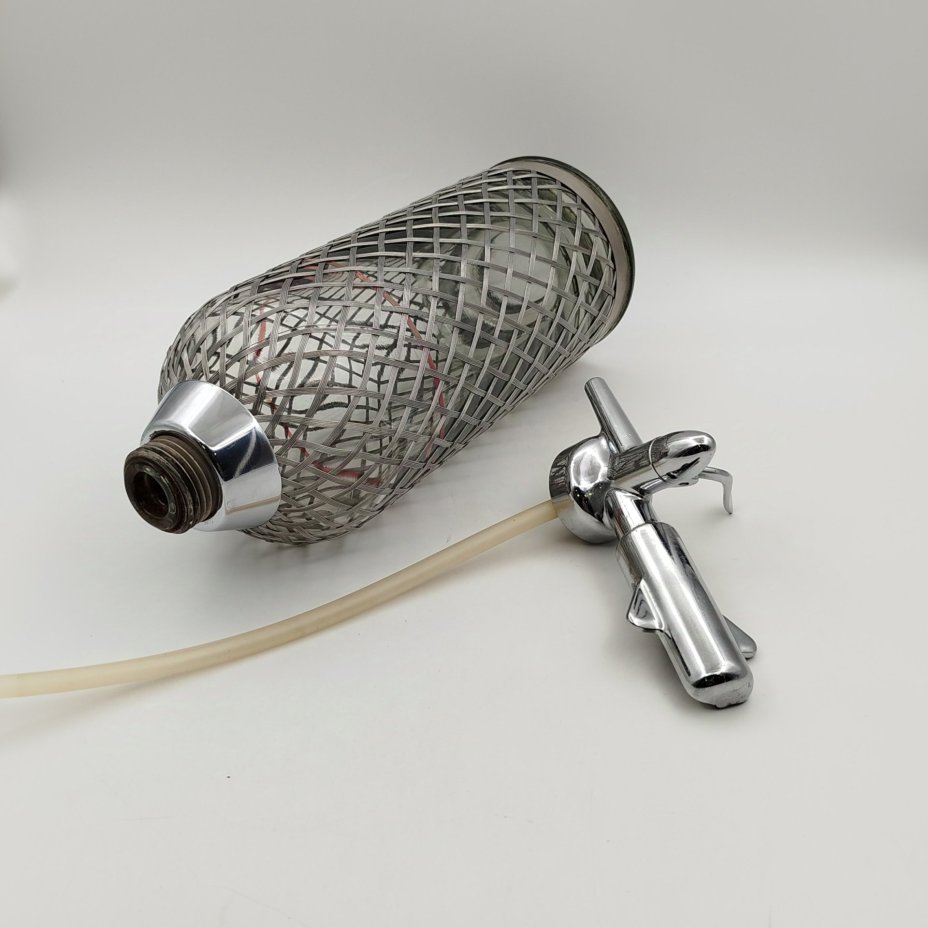 Сифон для газирования воды, стекло, металл, СССР, 1950-1980 гг.