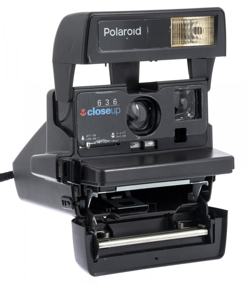 Фотоаппарат "Polaroid 636 Close Up" в оригинальной коробке с инструкцией, пластмасса, предприятие "Светозор", Россия, 1997 г., Polaroid