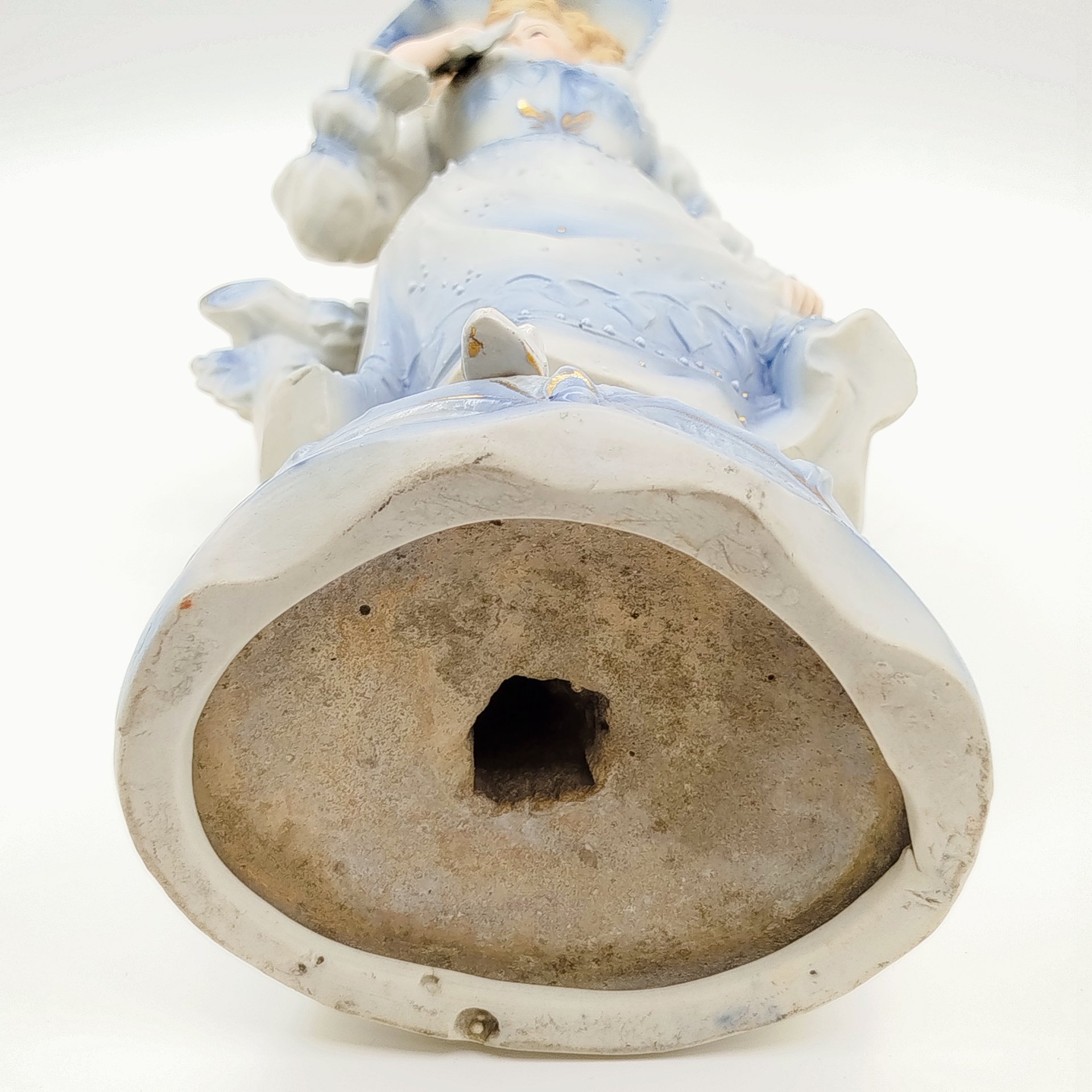 Статуэтка "Девушка с веером", фарфор, роспись, Западная Европа, 1930-1950 гг.