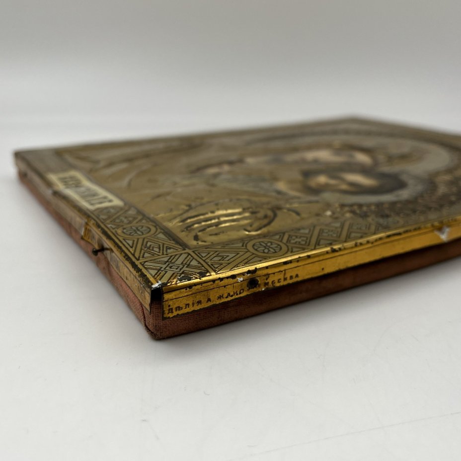 Икона "Образ Богородицы Казанской", металл, хромолитография, Фабрика «Жако и Бонакер», Российская империя, 1895-1915 гг.