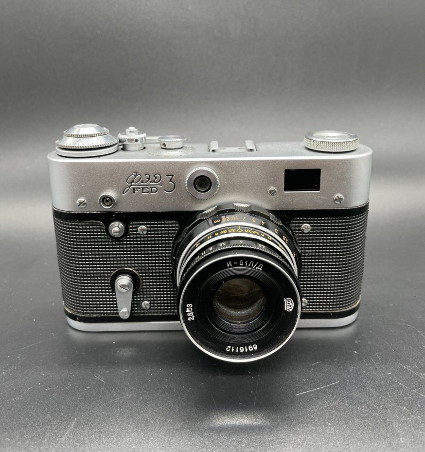 Фотоаппарат "ФЭД-3" с объективом "Индустар-61 Л/Д" в оригинальном кофре, Харьковский машиностроительный завод им. Дзержинского (ФЭД)