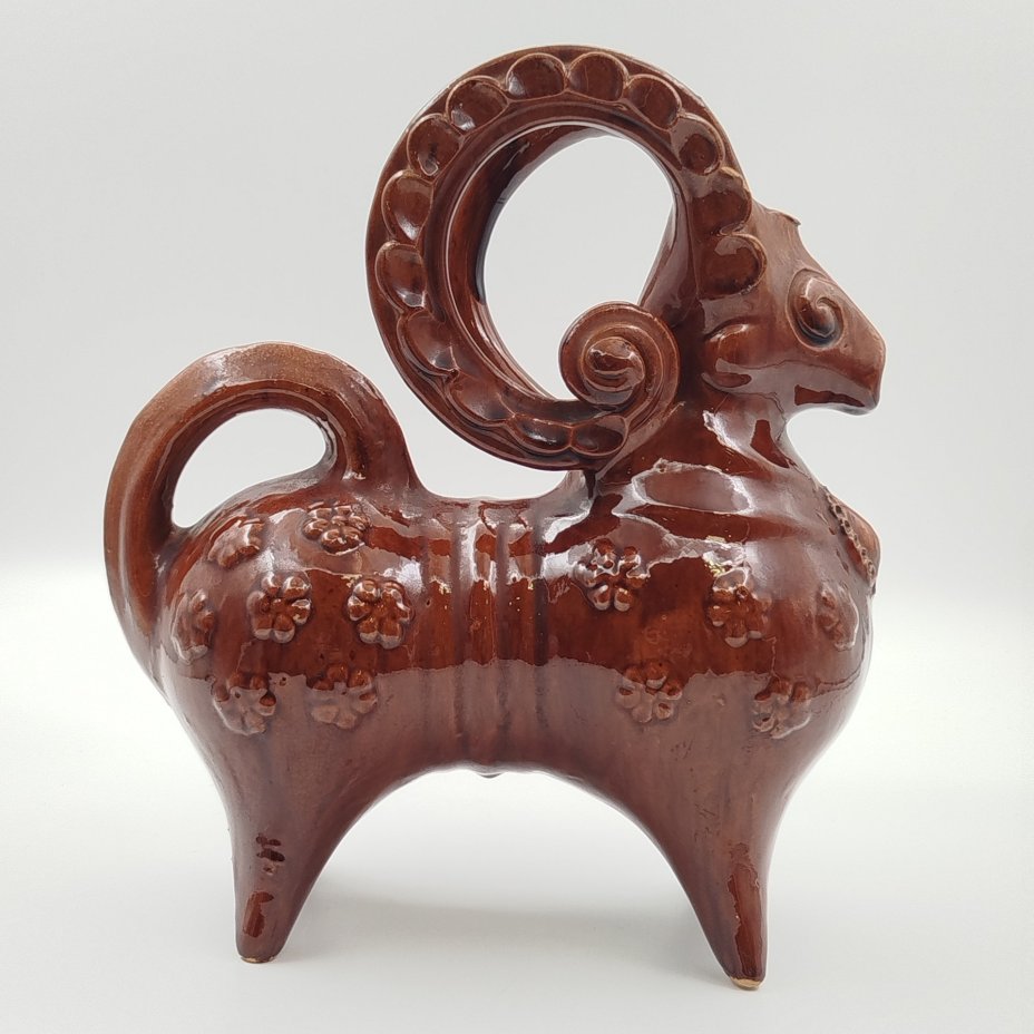 Сосуд зооморфный "Козел" (кувшин, лембик), керамика, Опошня, СССР, 1960-1970 гг., Опошня