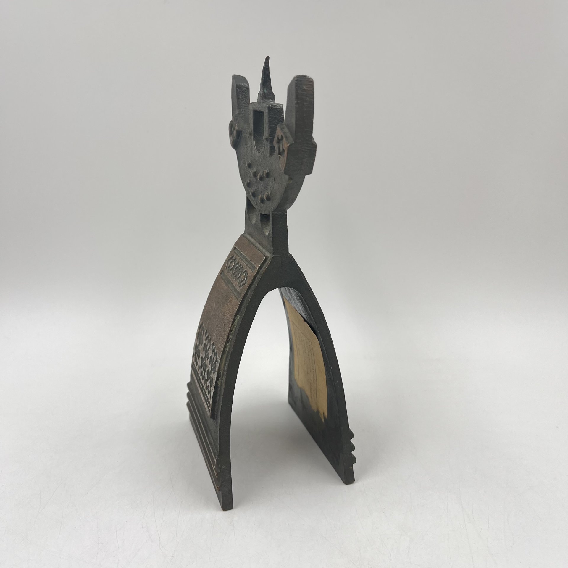 Подсвечник для одной свечи "Баба", металл, СССР, 1970-1990 гг.