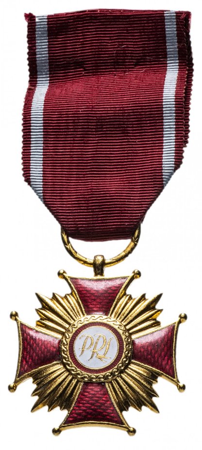 Знак отличия золотой «Крест Заслуги» 1 степени Польша