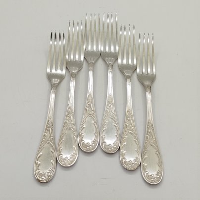 Набор из 6-ти вилок с растительным декором