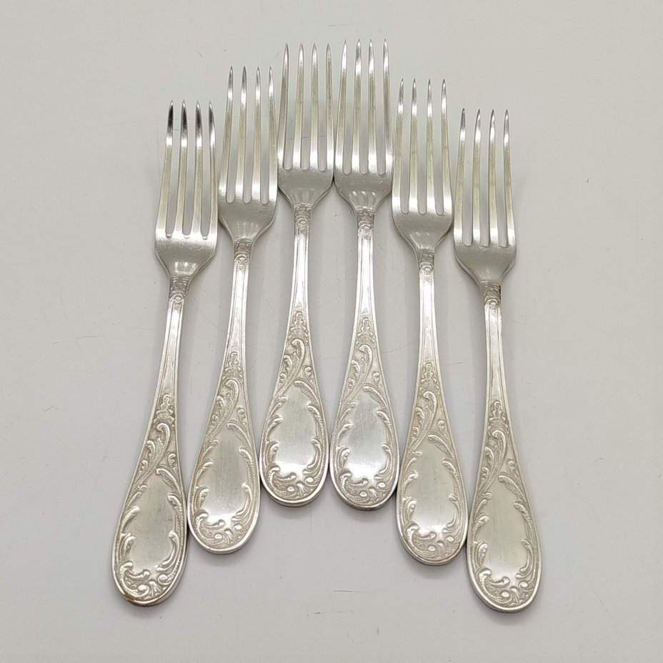 Набор из 6-ти вилок с растительным декором