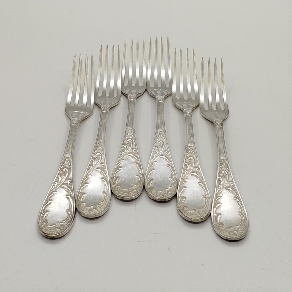 Набор из 6-ти вилок с растительным декором