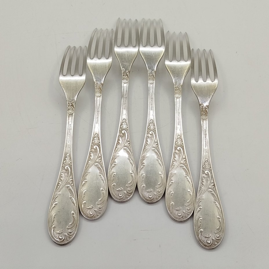Набор из 6-ти вилок с растительным декором