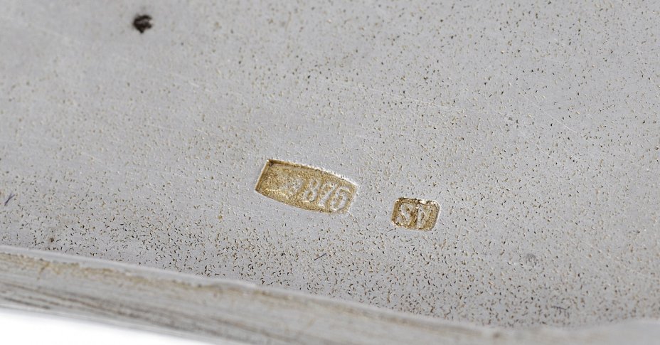 Портсигар лаконичной формы с инициалами "ТЮ", серебро 875 пр., Латвия, 1919-1940 гг.