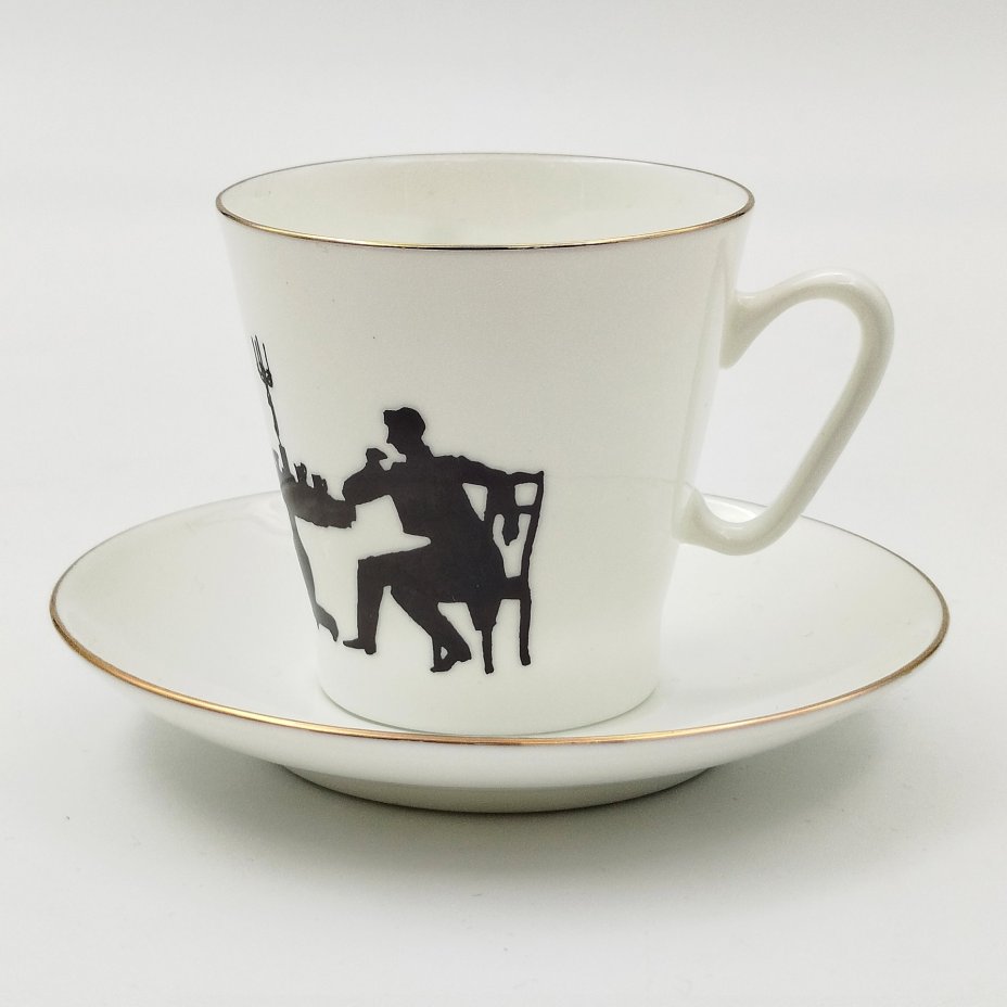 Кофейная пара "Гость", ф. Черный кофе, автор рисунка Русаков С.К., автор формы Криммер Э.М.