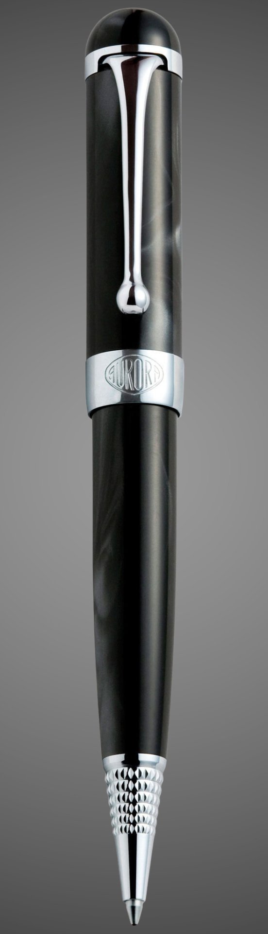 Шариковая ручка Aurora Alpha, Black CT, в подарочной коробке, Лаки и смолы: смола, хром