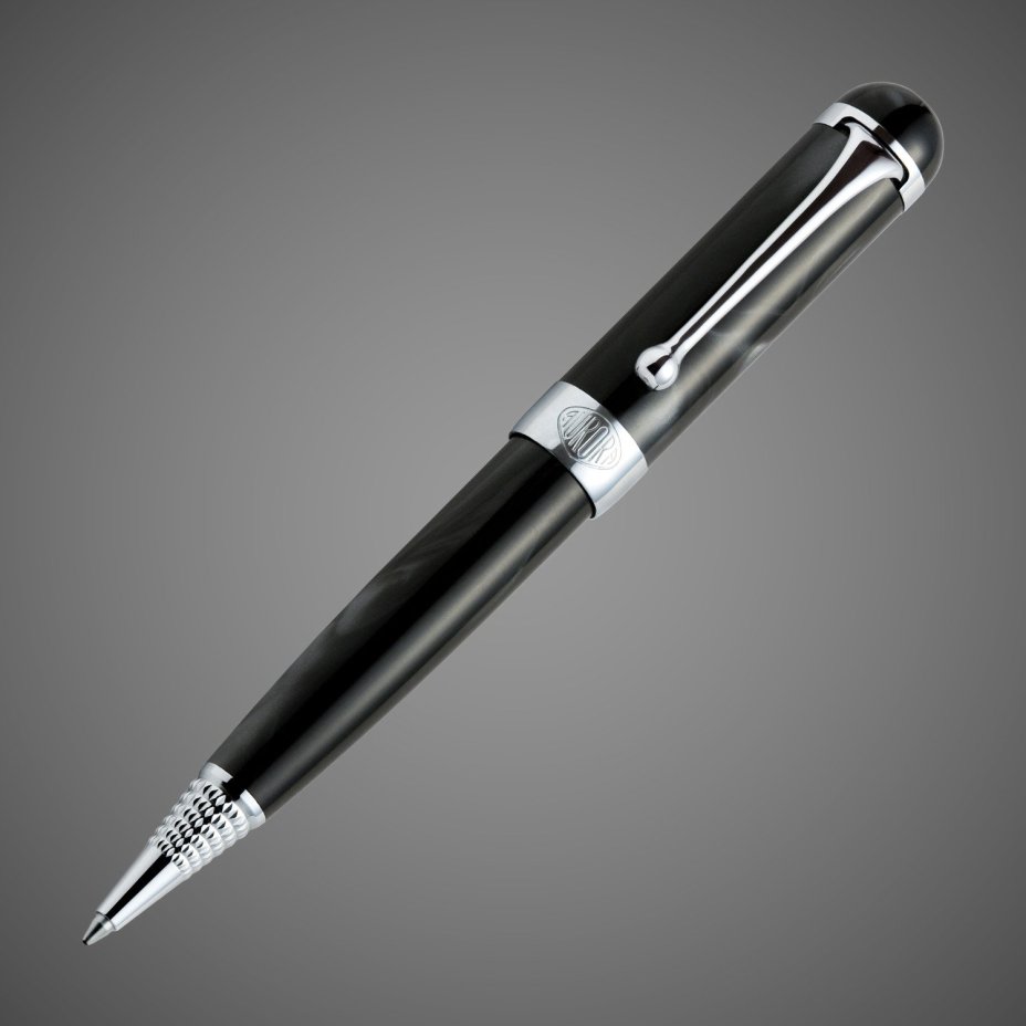 Шариковая ручка Aurora Alpha, Black CT, в подарочной коробке, Лаки и смолы: смола, хром