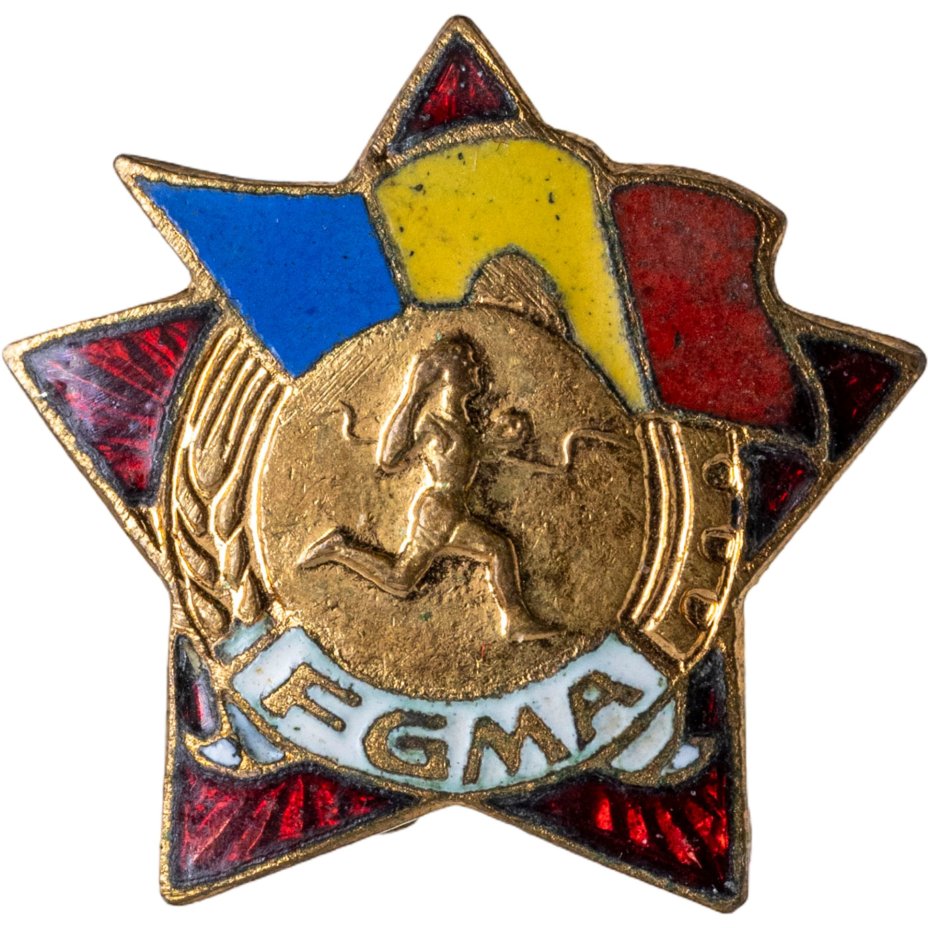 Нагрудный знак "Gata pentru munca si aparare" ( FGMA - аналог ГТО) 1-й ступени, Румыния, 1950-1960 гг.