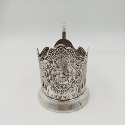 Подстаканник "Советский космос", мНЦ (медь-никель-цинк), Кольчугинский завод цветных металлов, СССР, 1970-1980 гг.