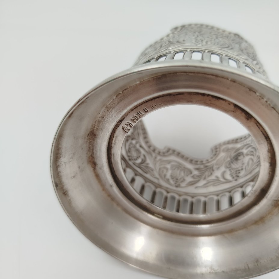 Подстаканник "Советский космос", мНЦ (медь-никель-цинк), Кольчугинский завод цветных металлов, СССР, 1970-1980 гг.